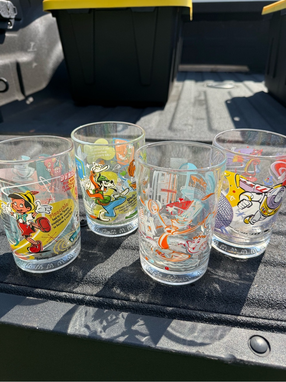 Vintage Cartoon Glass Tumbler Set - Multicolor